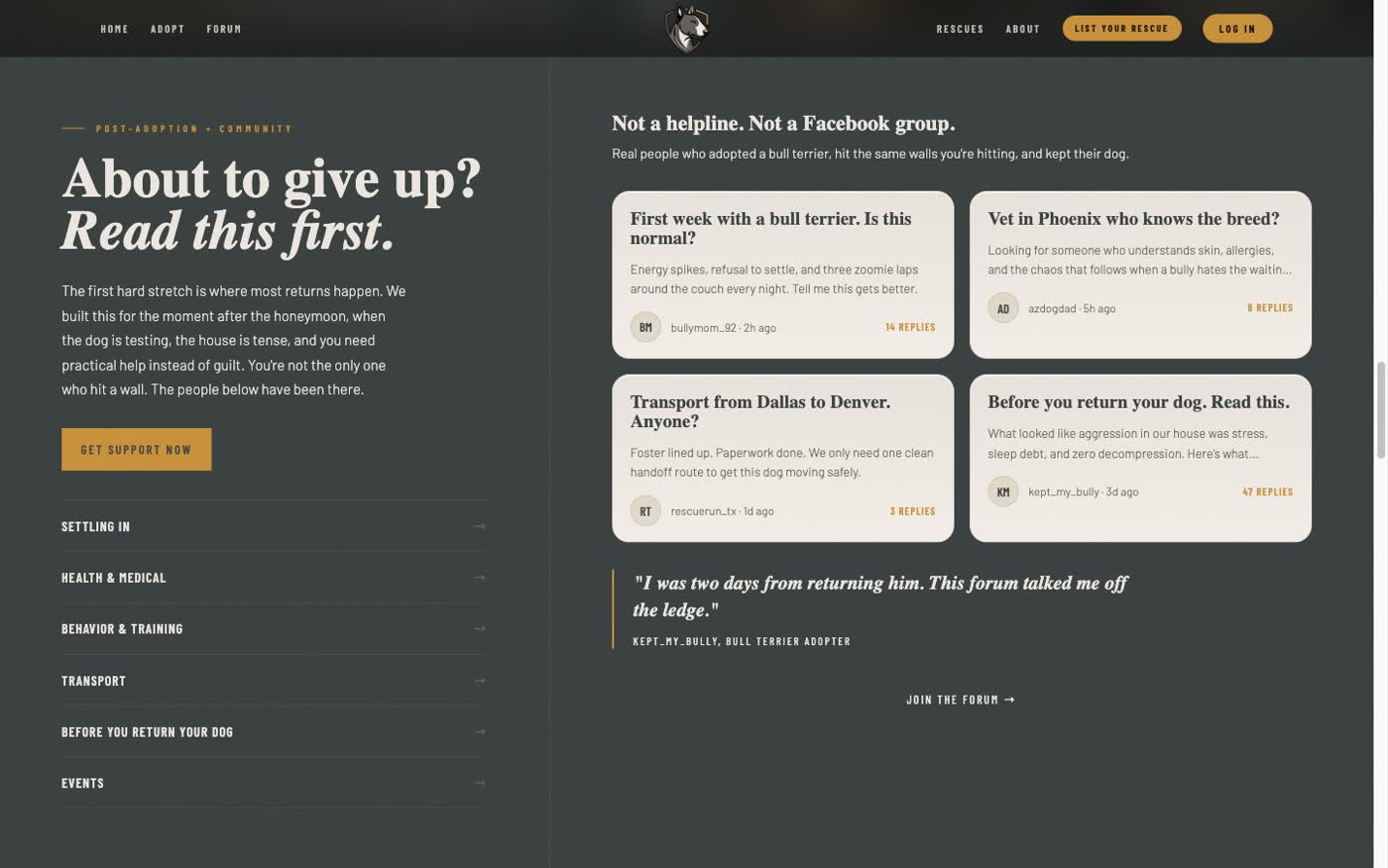 Forum section of the site headed about to give up, read this first